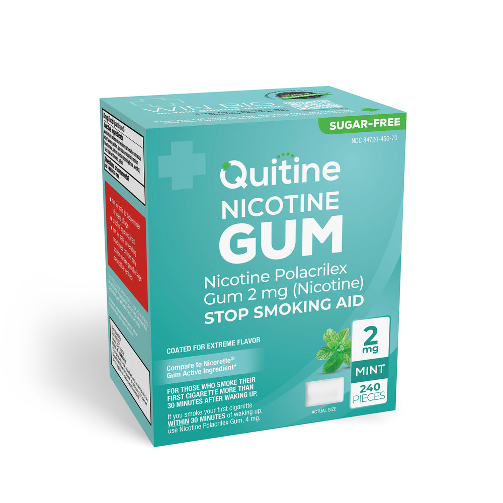 2mg Traditional Nicotine Gum Mint | 240 Count - Quitine