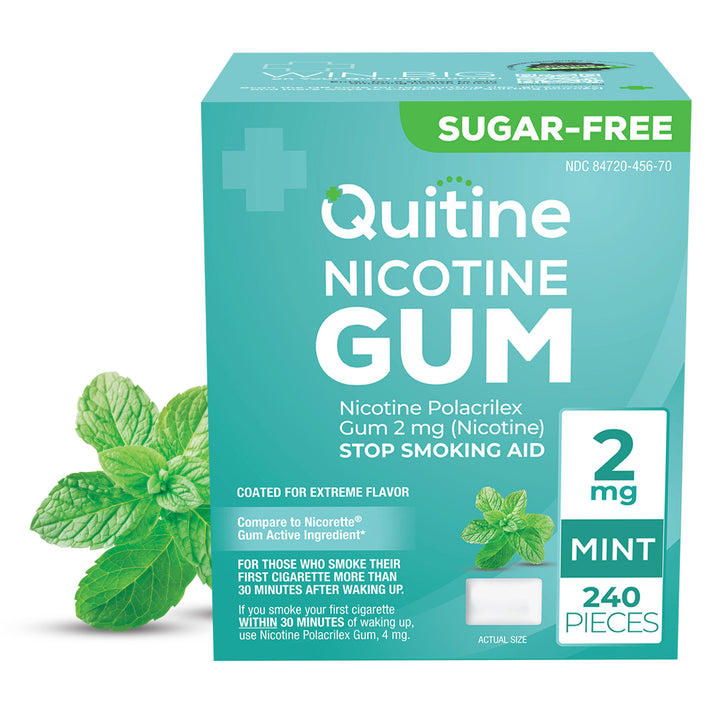 Quitine Nicotine Gum 2mg Traditional Mint 240 Pieces