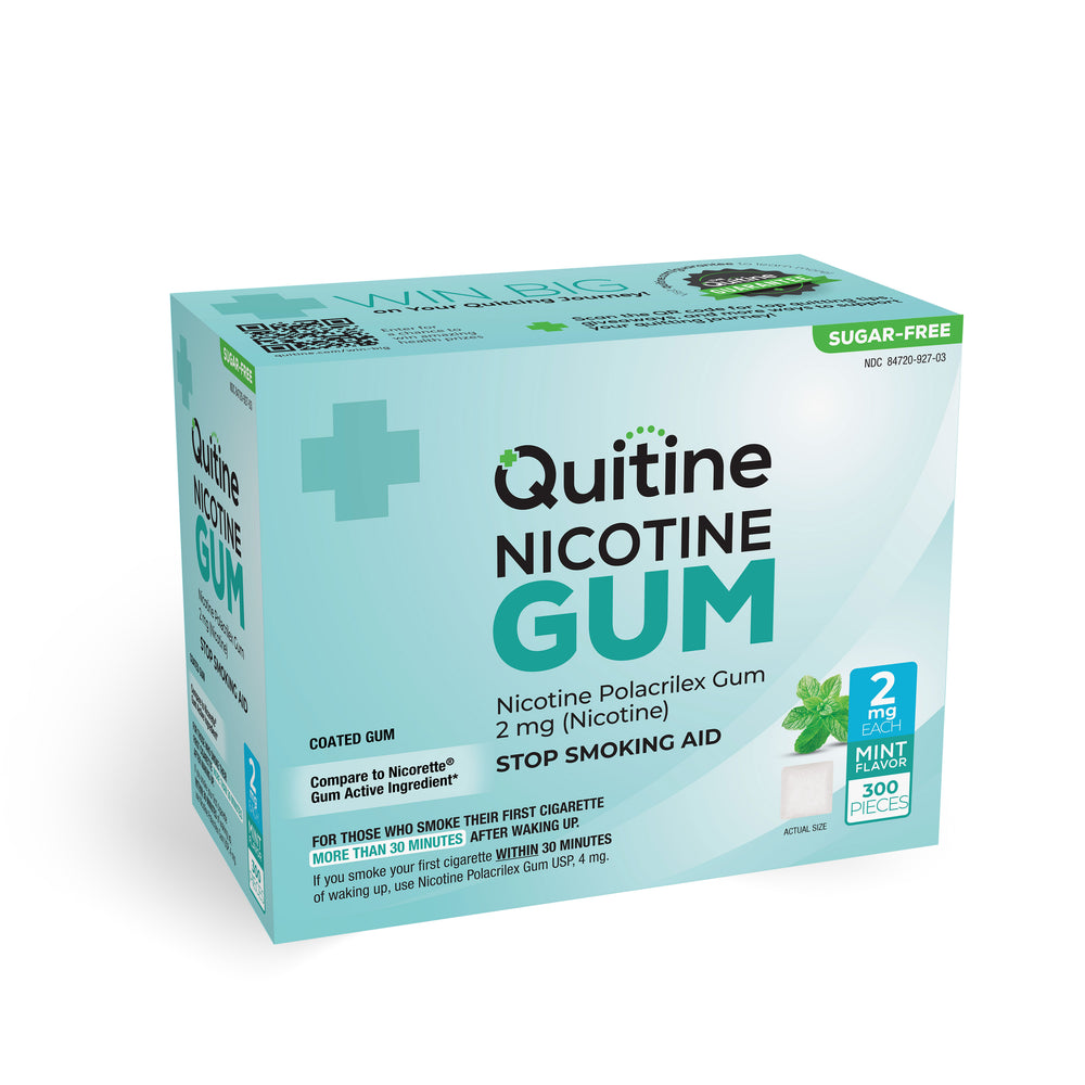 2mg Classic Nicotine Gum Mint | 300 Count - Quitine