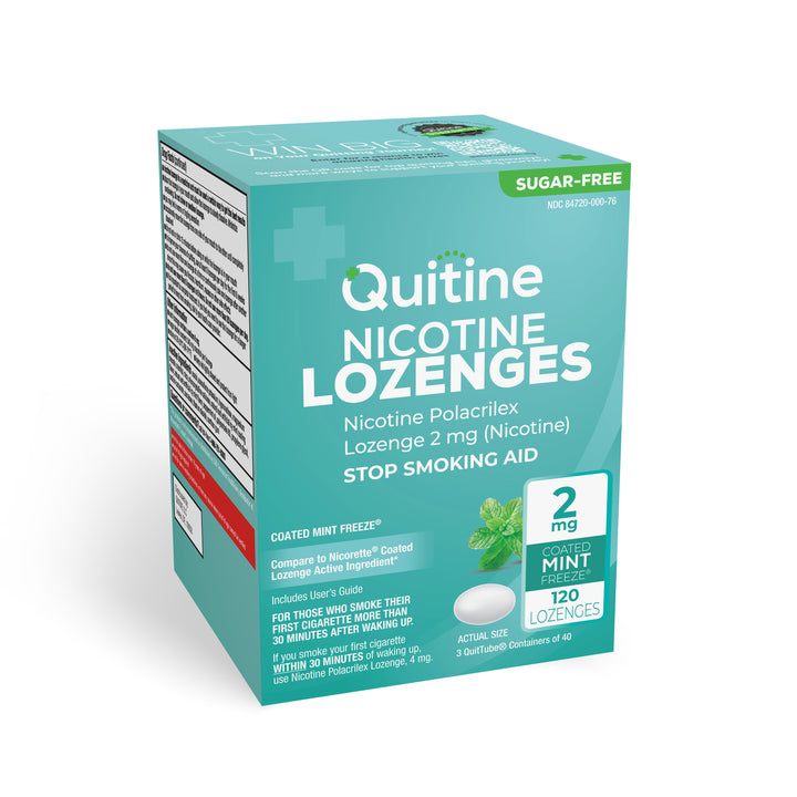 2mg Nicotine Lozenges Mint | 120 Count - Quitine 