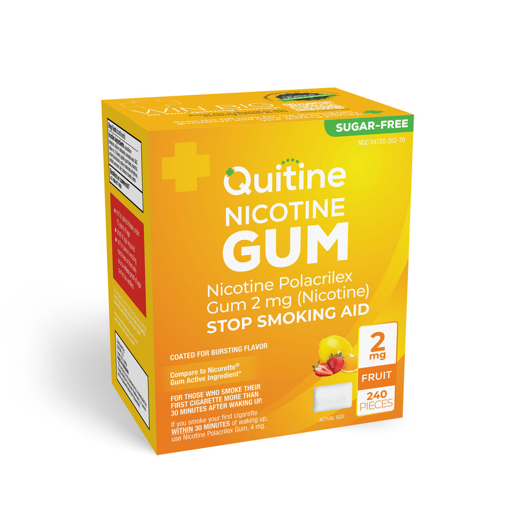 2mg Traditional Nicotine Gum Fruit | 240 Count - QUITINE
