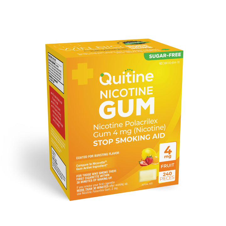 4mg Traditional Nicotine Gum Fruit | 240 Count - quitine 