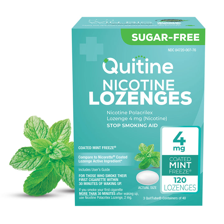 Quitine Nicotine Lozenges 4mg Mint 120 Pieces