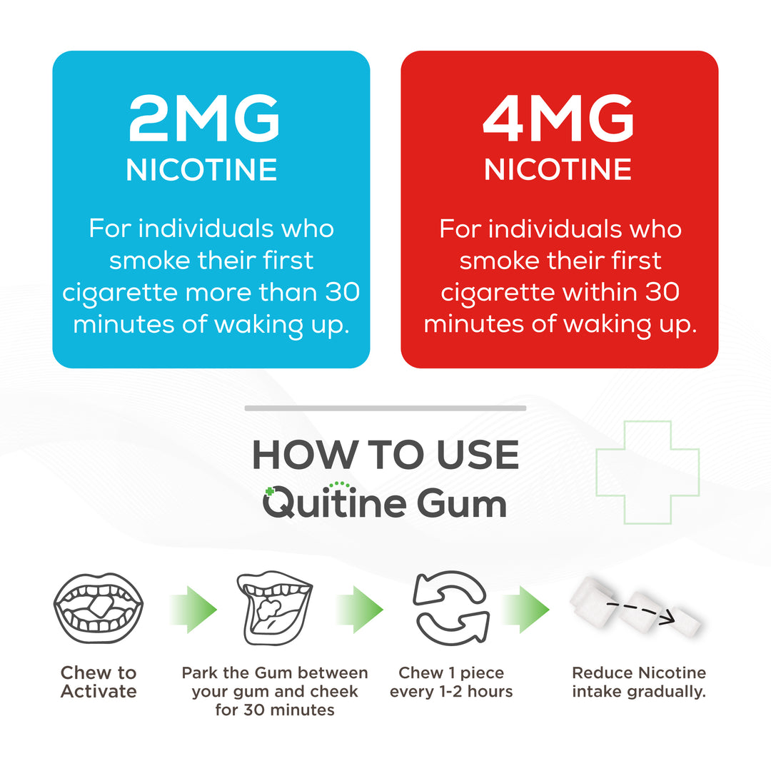 Quitine Nicotine Gum 2mg Classic Mint 300 Pieces