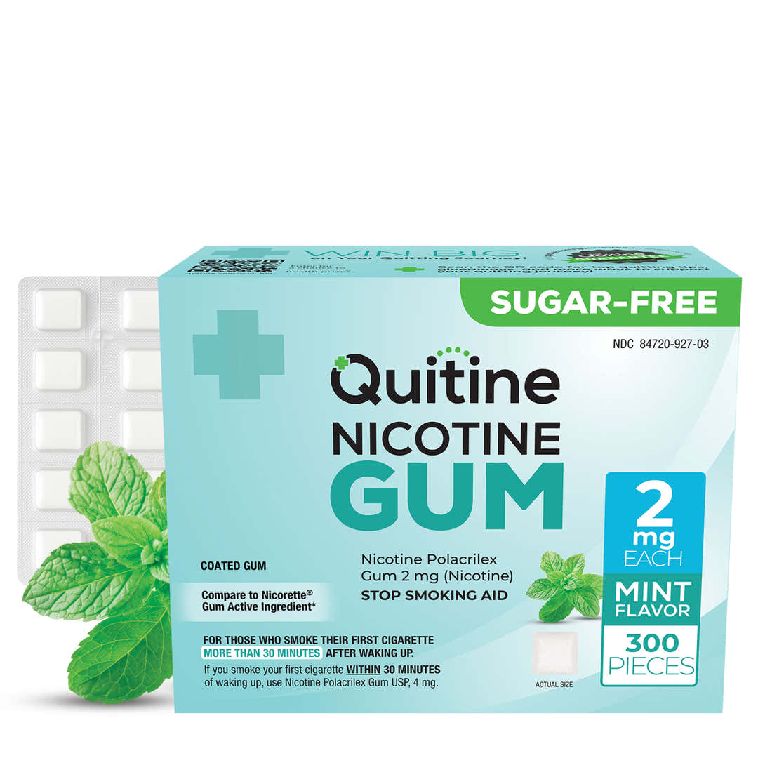 Quitine Nicotine Gum 2mg Classic Mint 300 Pieces