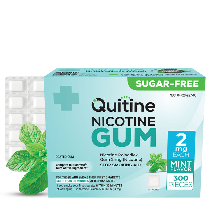 Quitine Nicotine Gum 2mg Classic Mint 300 Pieces