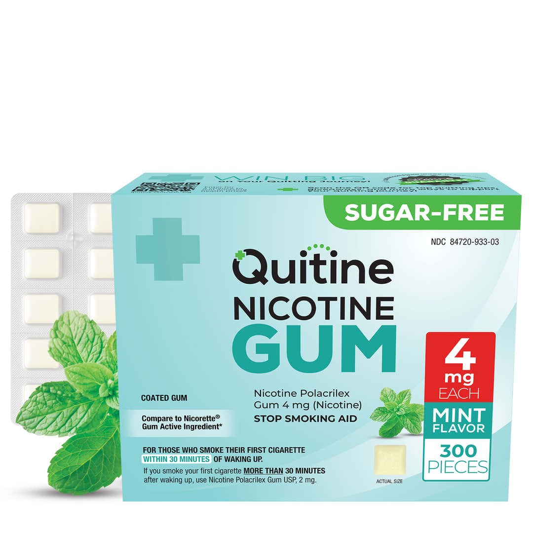 Quitine Nicotine Gum 4mg Classic Mint 300 Pieces