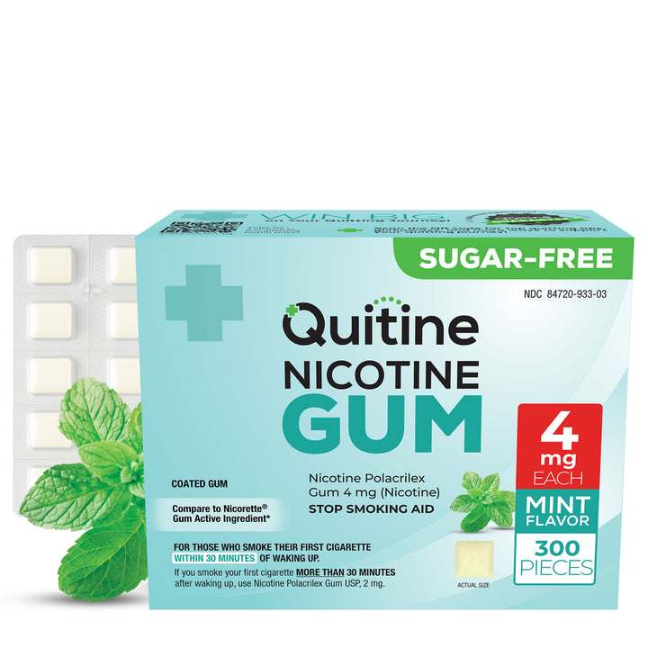 Quitine Nicotine Gum 4mg Classic Mint 300 Pieces